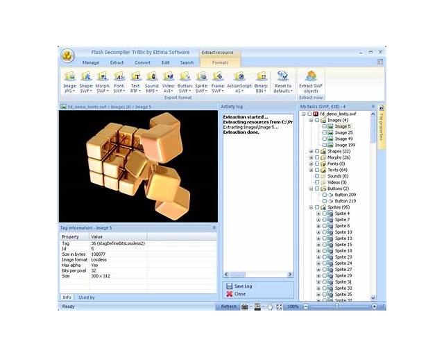 SWF Picture Extractor (Windows) software [dcomsoft-co-ltd]